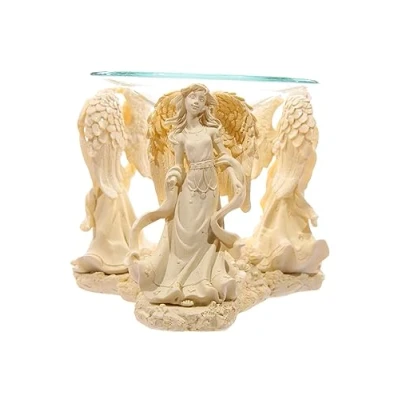 Image of Puckator Cream Angel Figurine Oil Burner and Wax Living Room Accessories Liquidizer Burners For Essential Oils Melt Holder Fragrance Scents Melter