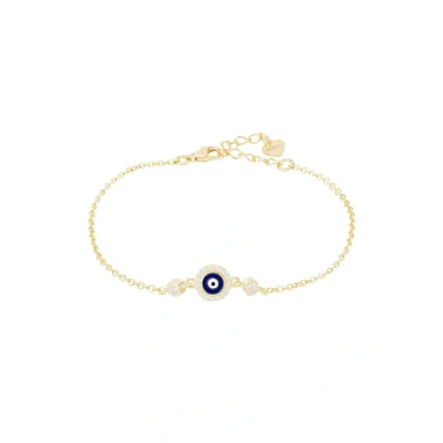 Image of Latelita EVIL EYE Enamel Bracelet, Women&#039;s, Size: One Size, Blue