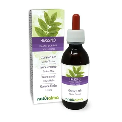 Image of Common ash or European (Fraxinus Excelsior) Leaves Alcohol Free Mother Tincture Naturalma Liquid Extract Drops 120 ml Food Supplement Vegan