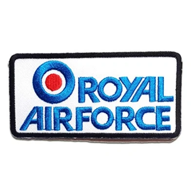 Image of Royal Airforce Army Iron on Patches Adhesive Emblem Stickers Appliques, Size: 3.66 x 1.85 inches