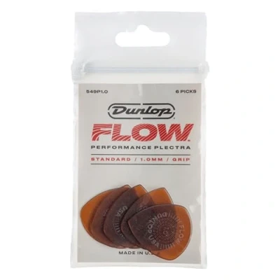 Image of Jim Dunlop 549P1.00 Flow Standard Grip Picks, 1 mm, Set of 6 Pieces