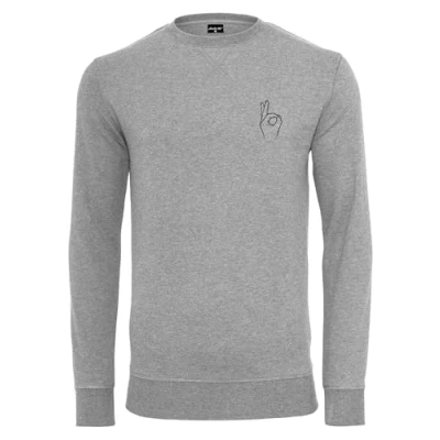 Image of Mister Tee EASY SIGN Crewneck Sweatshirt, Men&#039;s, Size: XL, Grey