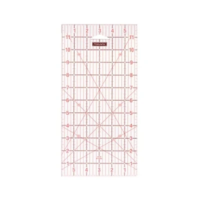 Image of Fiskars Acrylic Ruler 6 x 12, Optimal for Patchwork, Various shapes, 1004744