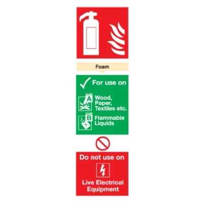 Image of Signs &amp; Labels FFR08024R Sign Board, Foam Extinguisher