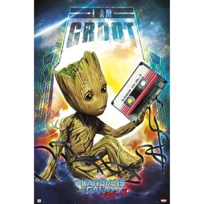 Image of Grupo Erik Guardians Of The Galaxy Vol 2 Groot Poster 36 x 24 inches / 91.5 61 cm Shipped Rolled Up Cool Posters Art &amp; Prints Wall