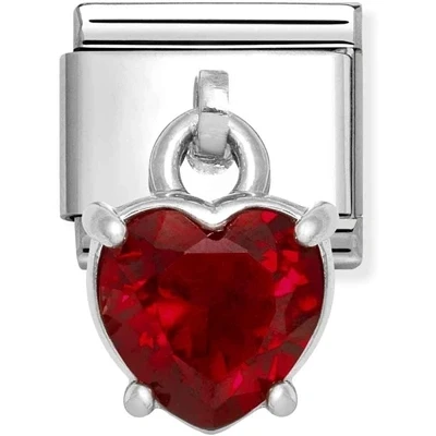 Image of Nomination Red Heart Crystal Charm