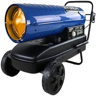 Image of Hyundai Diesel Heater/Kerosene Space Heater, 37kw, 125,000btu, 290w, Heating Area Of 900m3, Adjustable Thermostat, Wheeled, Large Fuel Tank, 3 Year Warranty