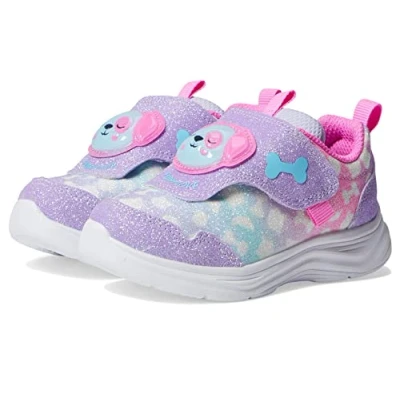 Image of Skechers 302698N LVHP Sneaker, Lavender Synthetic/Hot Pink Trim, 5 UK