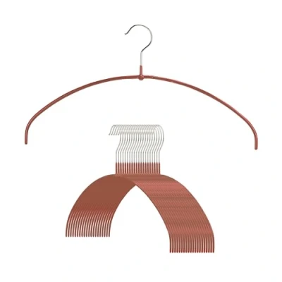 Image of Mawa by Reston Lloyd, Euro Ultra Thin Series, Non Slip Space Saving Clothes Hanger, Style 40/PT for T Shirts, Blouse, &amp; Sun Dresses, Set of 20, Copper