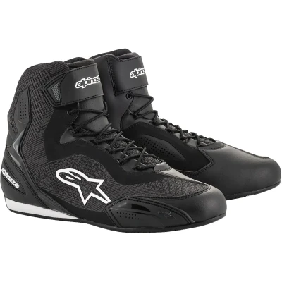 Image of Alpinestars Faster 3 Rideknit Motorcycle Boots Black White Red, Black/White/Red, Size 7