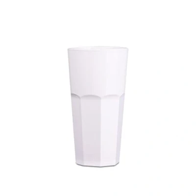 Image of Elite Remedy Polycarbonate Pint Tumblers White CE 20oz / 568ml Set of 4 Plastic Glasses