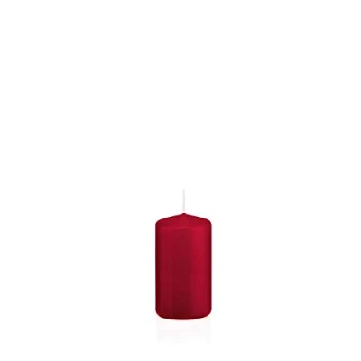 Image of INNA Glas Pillar candle MAEVA, dark red, 8cm, Ø4cm, 12h Made in Germany Votive