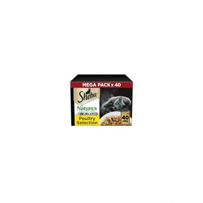 Image of Sheba Nature&#039;s Collection Adult Cat Food Pouch Poultry in Jelly 40 x 85g