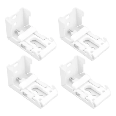 Image of OTOTEC 4pcs Roman Blind Spring Brackets Blinds Push Bracket 45x28x25mm for 21mm Shutters Roller Fixing White