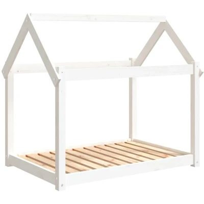 Image of vidaXL Dog Bed White 101x70x90 cm Solid Wood Pine