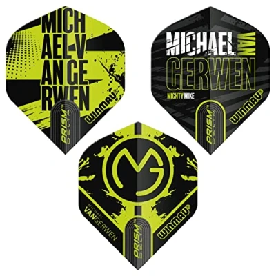 Image of WINMAU Michael Van Gerwen Specialist Player Prism Delta Darts Flight pack 3 Sets Per (9 flights in total)