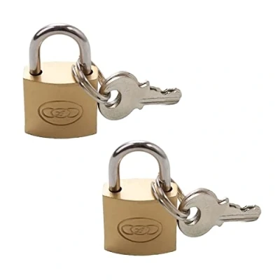 Image of Padlocks with Keys, 2 pcs Suitcase Locks Small Security Bag Lock Waterproof Padlock Outdoor,for Travel Luggage Backpack Gym Locker Filing Cabinets Toolbox