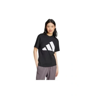 Image of adidas Women&#039;s Essentials Big Logo Cotton T Shirt, Black/White, XS