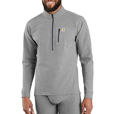Image of Carhartt Men&#039;s Base Force Heavyweight Quarter Zip Layer Top, Shadow Heather, L