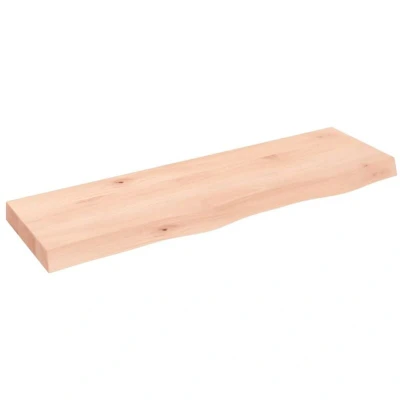 Image of vidaXL Wall Shelf 100x30x(2 6) cm Untreated Solid Wood Oak