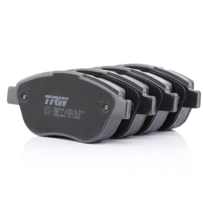 Image of 77362743 brake pad set TRW COTEC GDB1464 not prepared for wear indicator with caliper screws accessories PEUGEOT: 207 Hatchback