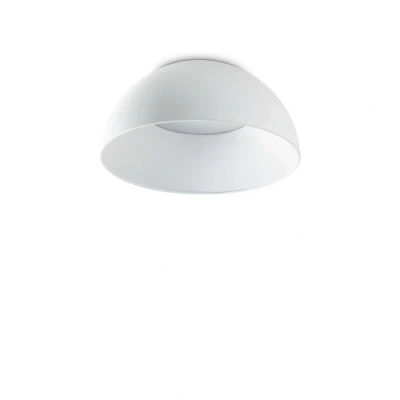 Image of Corolla Integrated LED Bowl Semi Flush Ceiling Light White 2800Lm 3000K