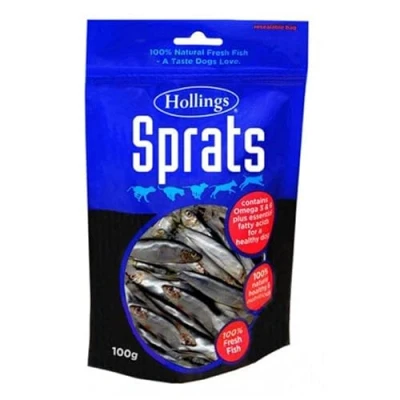 Image of Hollings Sprats, 100g : 100% Natural Fish Treat (5 bags)