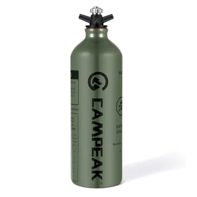 Image of CAMPEAK Portable liquid Fuel Bottle 1L for Outdoor Camping with Safety Valve