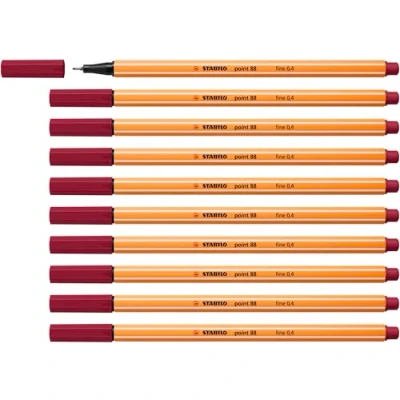 Image of Fineliner STABILO point 88 Pack of 10 Purple