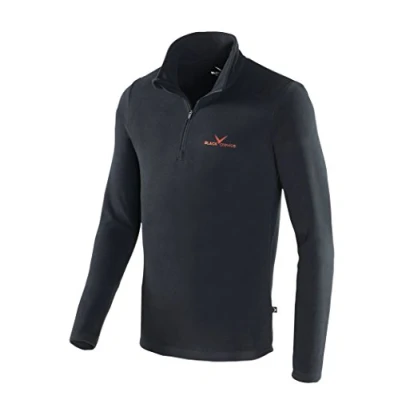 Image of Black Crevice Men Skirolli Ski Roll Neck, black/red, L (Manufacturer Size: 52)