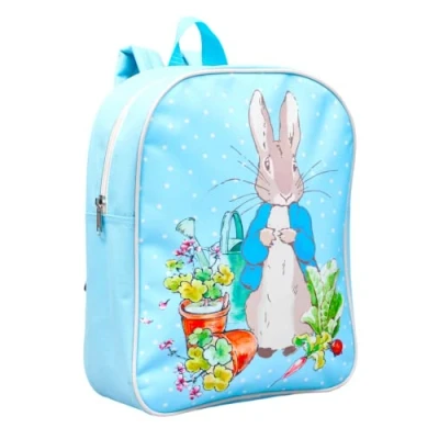 Image of William Lamb Kids Children Premium Official Licensed School Backpack Polka Dot Blue PR