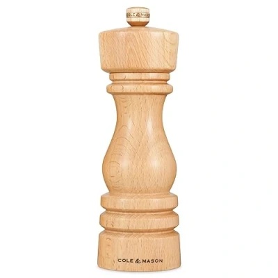 Image of Cole &amp; Mason London 18cm Natural Beech Salt Mill