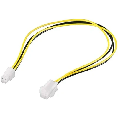 Image of PremiumCord kn 17 Internal Power Cord 4 Pin P4 Extension Cable 0.37m