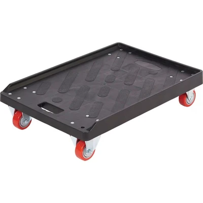 Image of Connectable &amp; Stackable Container Dolly; 670 x 460 145; 300kg; Black