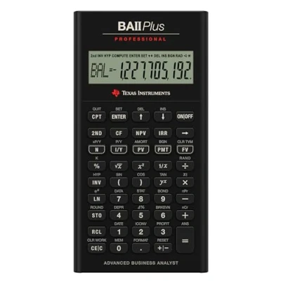 Image of Texas BA II Plus Professional Financial Calculator Black ,Pack of 1