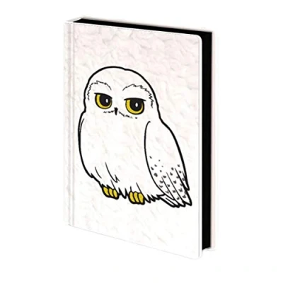 Image of HARRY POTTER Feather Covered A5 Notebook Hedwig Official Merchandise