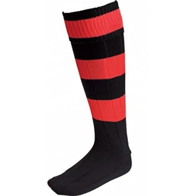 Image of Carta Sport EURO SOCKS BLACK/SCARLET HOOPS (YTHS) MEDIUM 3 6«