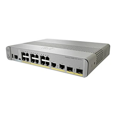Image of Cisco Catalyst 3560CX 12PC S Network Switch, 12 Gigabit Ethernet Ports, 8 PoE+ Outputs, 240W PoE Budget, two 1G SFP and Copper Uplinks, Enhanced Limited Lifetime Warranty (WS C3560CX S)