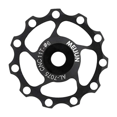 Image of Jockey Wheel, Derailleur Pulley, 11T/13T Durable Aluminium Alloy Bering Mountain Road Bike Rear Wheel Pulley for All Bikes of 11T or 13T(Black,11T)
