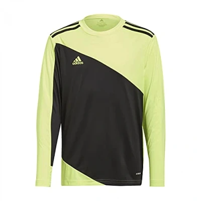 Image of adidas Boy&#039;s Squadra 21 Goalkeeper Jersey, Team Solar Yellow/Black, 5 6 Years