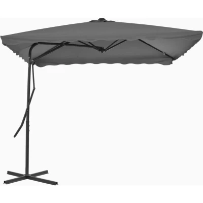 Image of vidaXL Garden Parasol with Steel Pole 250x250 cm Anthracite