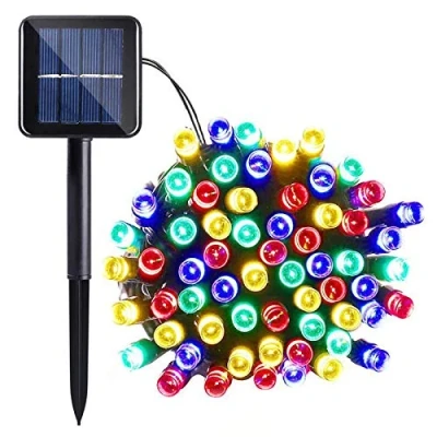 Image of Lamker 12M 100 LED Solar String Lights Outdoor Waterproof 8 Modes Multicolour Fairy Light for Patio Garden Porch Yard Wall Fence Tree Christmas Wedding Party Festival Lighting Decorative