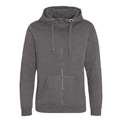 Image of AWDis Just Hoods Mens Graduate Heavyweight Full Zip Hoodie (XL) (Charcoal)