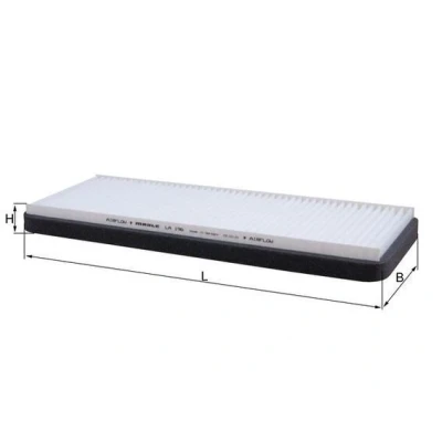 Image of 70316890 Pollen Filter MAHLE ORIGINAL LA 196 Particulate 386,0mm 156mm 30,0mm RENAULT: ESPACE 4