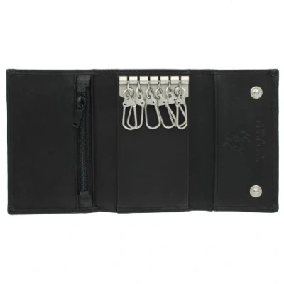 Image of Visconti Compact Leather Keycase Wallet 1178 Black