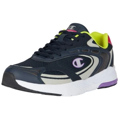 Image of Champion Women&#039;s Athletic Champ 2k W Sneakers, Navy Blue Grey Fuchsia Bs501, 5.5 UK