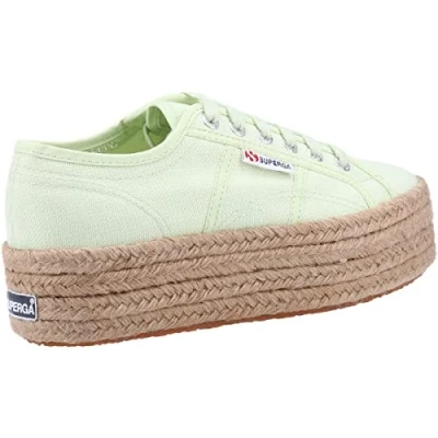 Image of Superga 2790 Rope Shoe Female Green Primrose UK Size 7