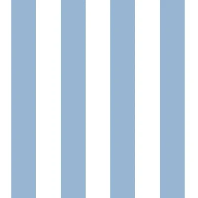 Image of WPE® Blue and White Striped Wallpaper Fun Bold Wall Decor for Kids Bedroom, Living Room, Playroom, Easy to Apply, Durable, Stylish Design
