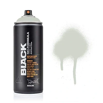 Image of Montana Black Spray Paint, Matt Finish, 400ml Can, Colour: BLK6510 Fog