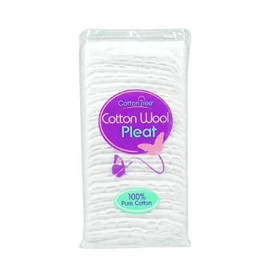 Image of Cotton Tree 100% Pure Cotton, Super Soft Wool Pleat, White